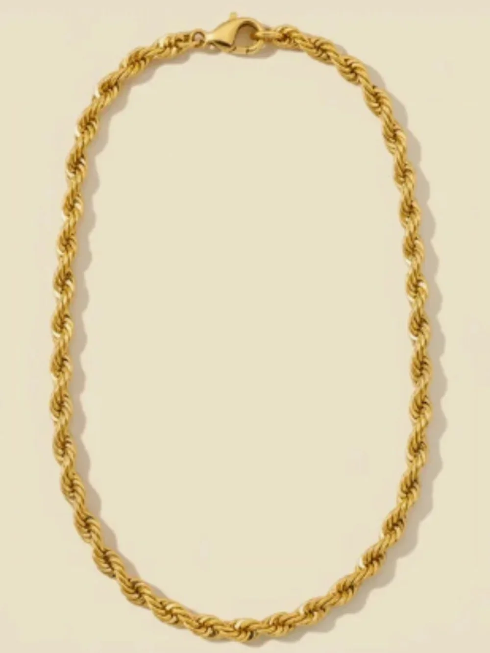 14K Men's Solid Rope Necklace 49